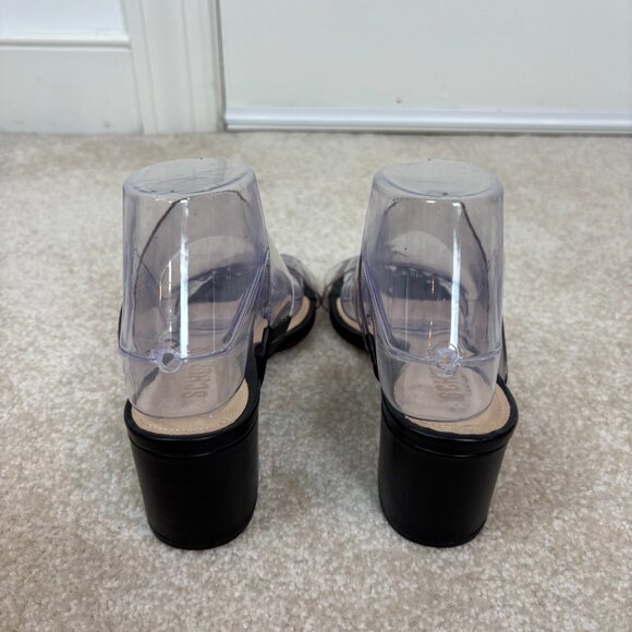 Schutz Victorie Sandal See-Through. Mule‎ Sandal in Black Size 7 New - Picture 5 of 9